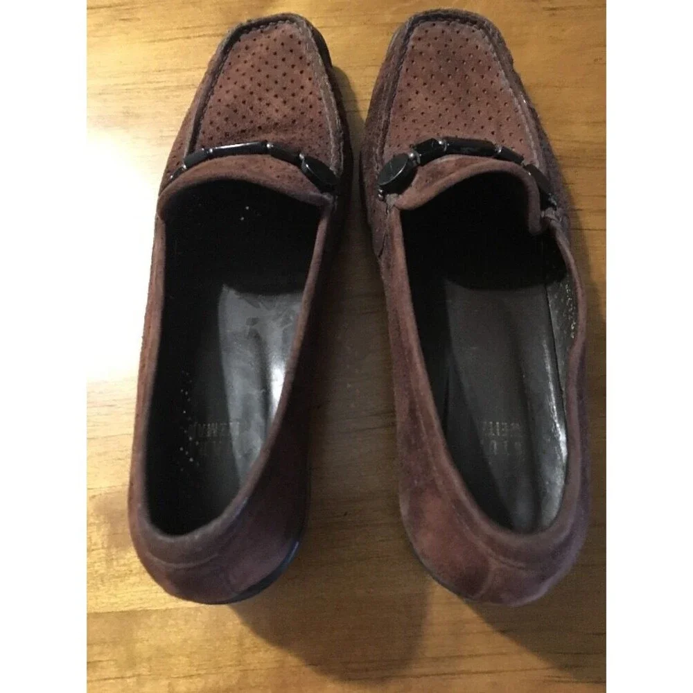 Stuart Weitzman Women's Shoes Brown Suede Perforated Shoes Size 7